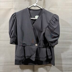 Lady Carol Petites vintage women's 10P jacket & skirt set In Black Classic Look